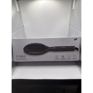 T3 Edge Heated Smoothing Styling Brush Flat Iron Straightener 3 Heat Black